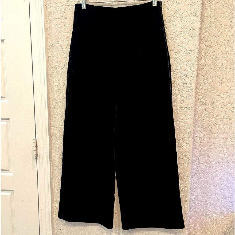 Zara Velour Wide Leg, High Waisted Pants Size: Medium Preloved